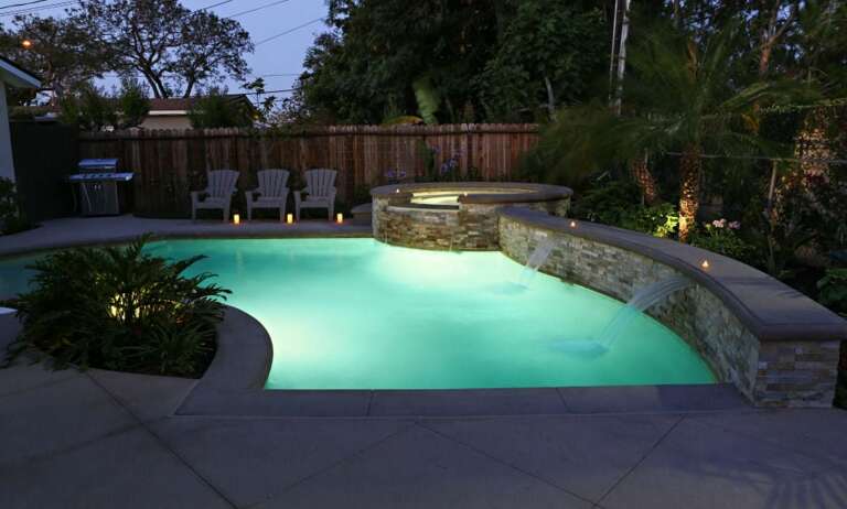 Pool & Spa at dusk Pool & Spa at dusk