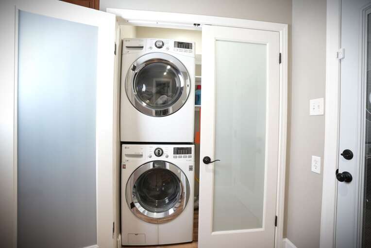 Full-size Washer and Dryer in Kitchen Pantry