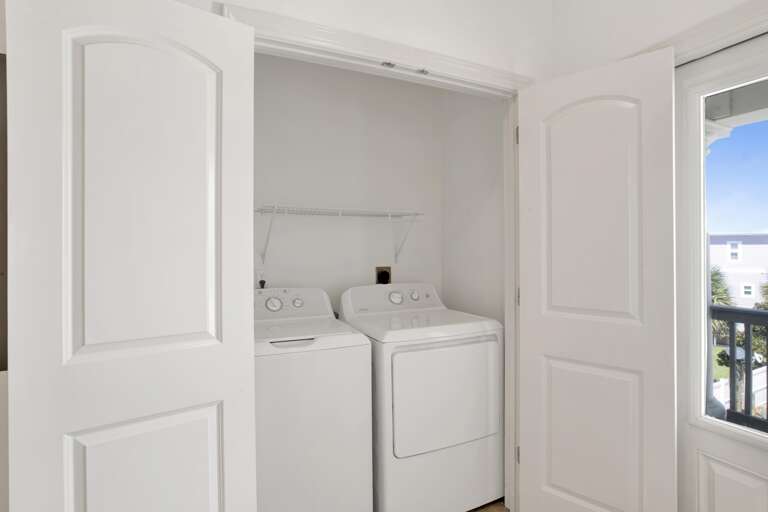 Full size washer and dryer on 2nd floor.