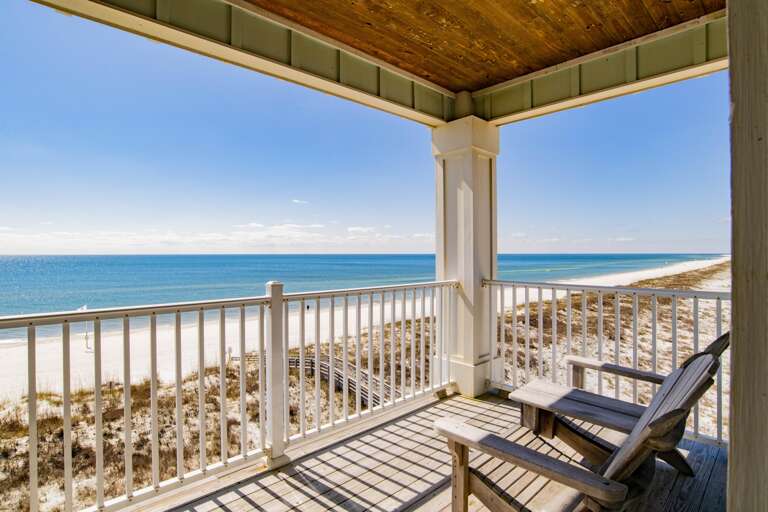 Private Gulf Front Master Balcony Looking South West