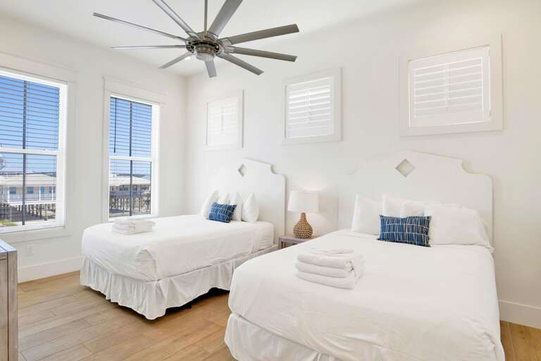 Bedroom 1st floor/ main level. 2 queen beds.