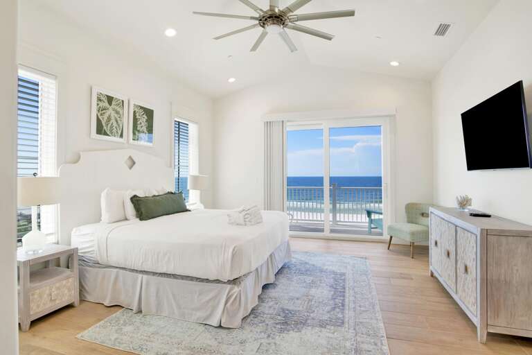 1 of 4 Master bedrooms with gulf front private balcony. 3 rd Floor. Top Level.