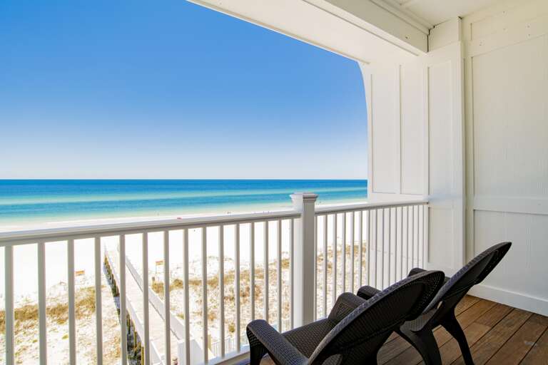 1 of 4 private gulf front balconies off master bedroom.