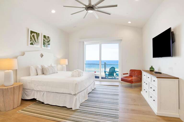 1 of 4 master bedrooms with private gulf front balcony.