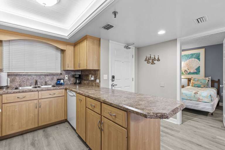 Our fully equipped kitchen has all the necessities for your culinary adventures.