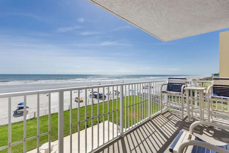 Direct beach views beckon from our balcony, offering a serene escape by the sea.