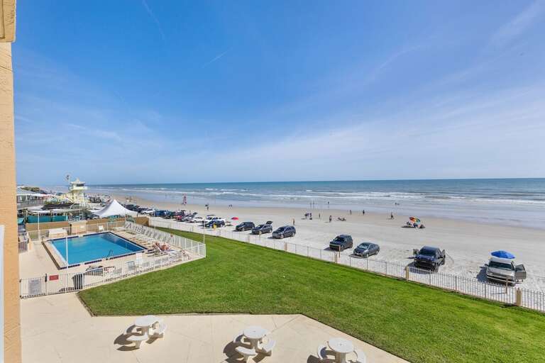 Take in panoramic ocean views with an aerial perspective of our oceanfront building.