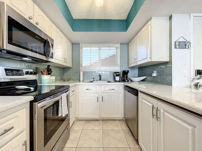 Cook with ease! Our fully equipped kitchen has all the necessities for preparing delicious meals during your stay.