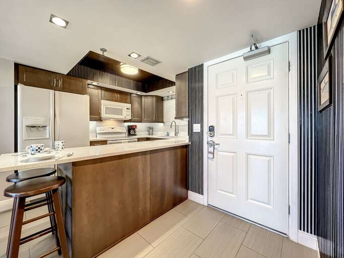 Entrance to property by kitchen