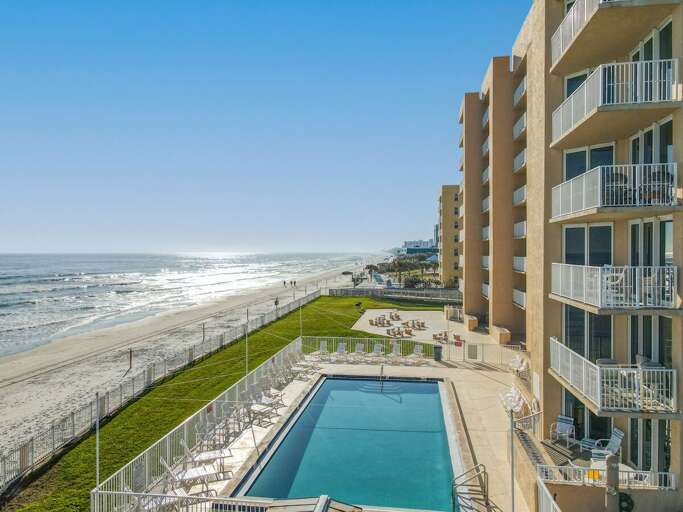 Beach views from the pool.