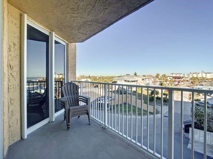 Left side view of balcony.