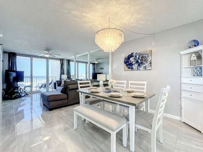 Dining room table seat 6.