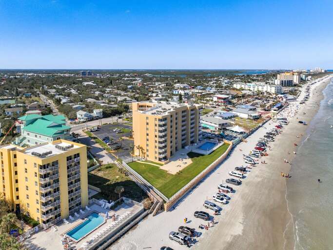 Shoreline of New Smyrna Beach.