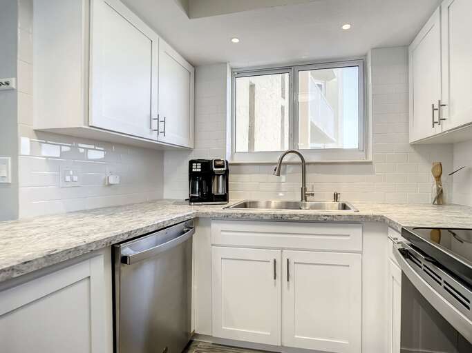 Big double sing and storage space.