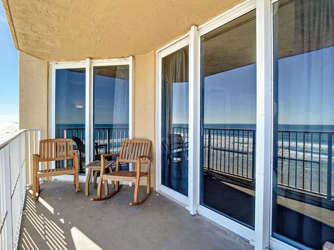 Access from living room and master.