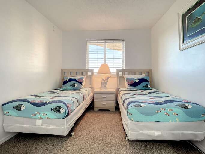 2 Twins with a nightstand. 2 Twins with a nightstand.