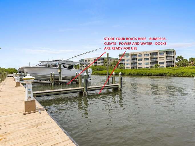 Enjoy the convenience of a reserved boat slip just steps away from your vacation rental.