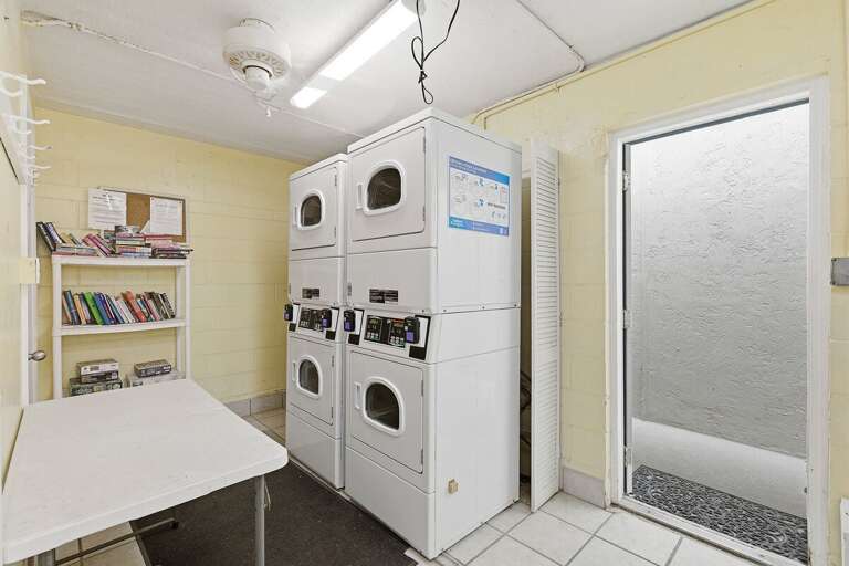 Keep your beach stay hassle-free with on-site laundry featuring washers, dryers, and folding space. Perfect for refreshing clothes after sandy beach days and extended stays by the ocean.