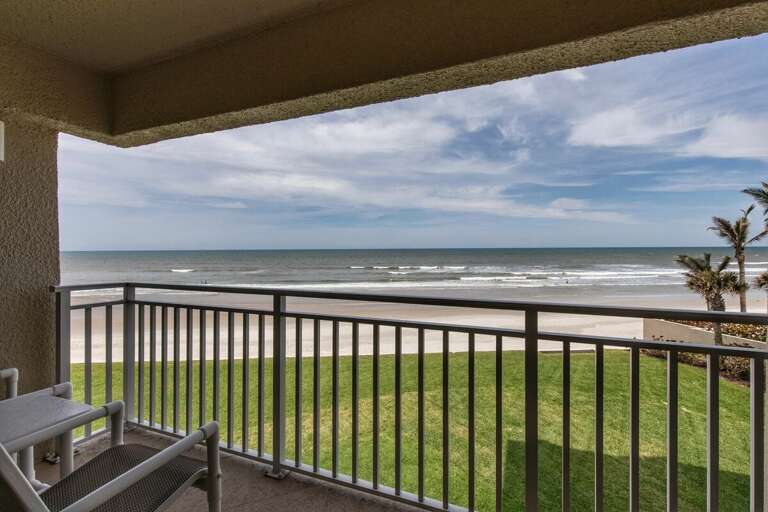 Take in stunning ocean views from this private beachfront balcony. Enjoy your morning coffee or evening sunset while listening to the waves—an unforgettable highlight of your beach stay.