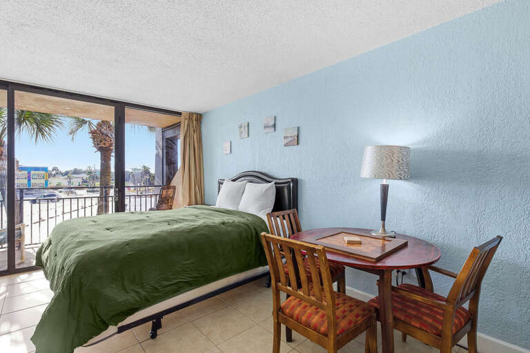 Enjoy coastal comfort in this bright beach stay studio featuring a queen bed, private balcony with