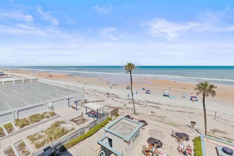 Enjoy wide, unobstructed ocean and shoreline views from this prime beach stay. Overlooking the sandy