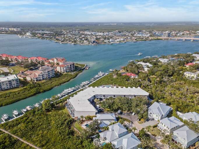 Enjoy a scenic beach stay with sweeping aerial views of the Intracoastal waterway, marina, and coastal community. Perfect for boating, relaxing, and easy access to the beach and waterfront adventures.