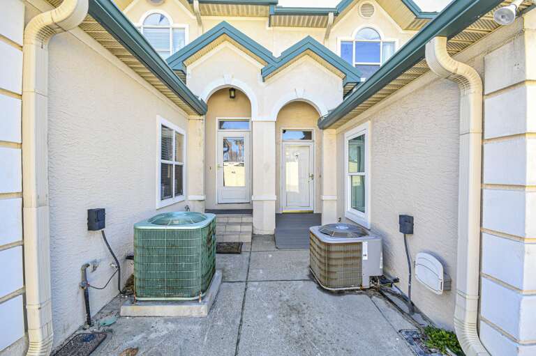 Private courtyard with charming architectural details and cozy ambiance