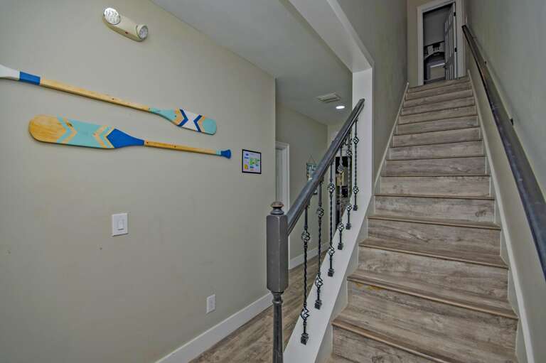 Bright and airy entryway with charming nautical decor