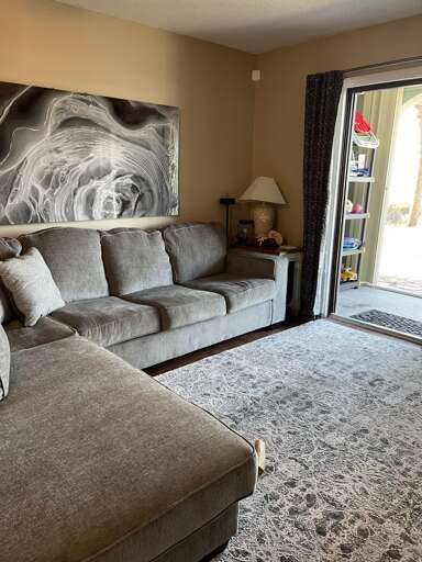 Cozy living room with plush seating and natural light Cozy living room with plush seating and natural light