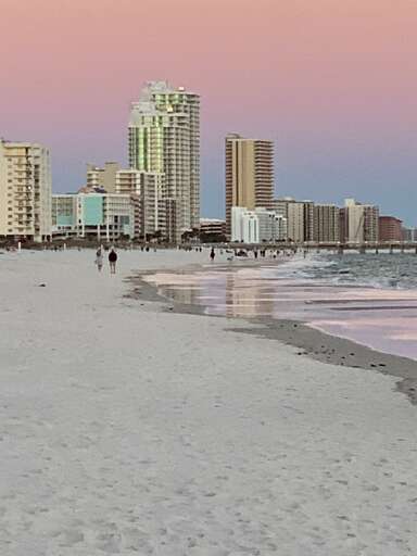 Eastern view at sunset