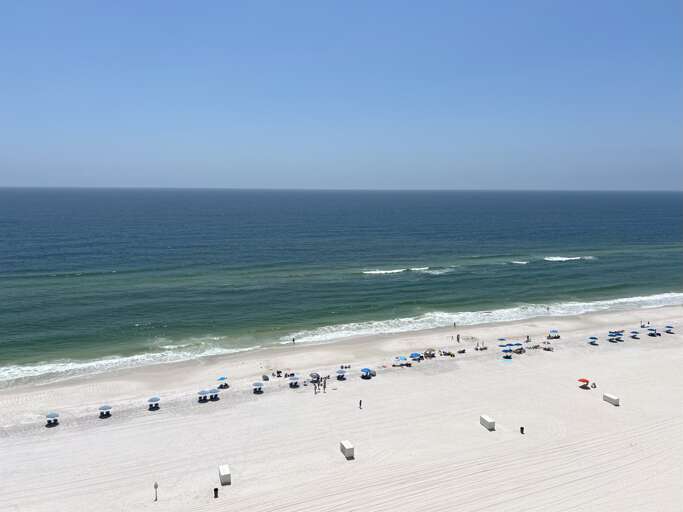 Beach view!  The winter dredging project has left the beach perfect and WIDE!!
