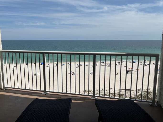 Perspective from the lounge chairs