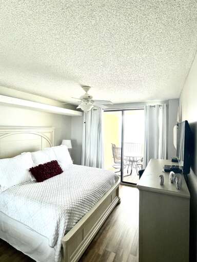 Master bedroom has brand new furniture and matress and smart TV