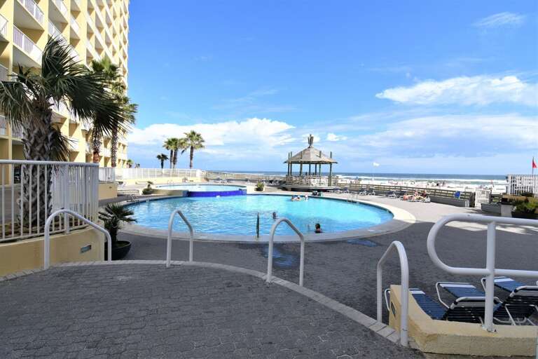 Resort Pool with great seating, views, and Gazebo which is a great happy hour gathering spot! - This Outdoor Pool will be closed 8/19/2024-3/1/2025 (Indoor pool will remain open)