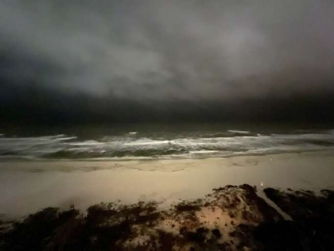 Even weather days are exciting at the beach!  Another great patio shot.