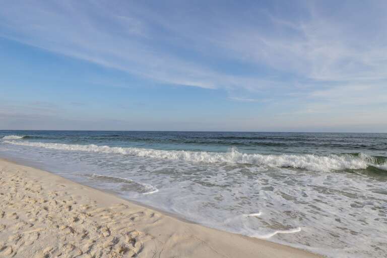 We are on a great flat stretch of Romar beach that is quite a walk from any public parking. 