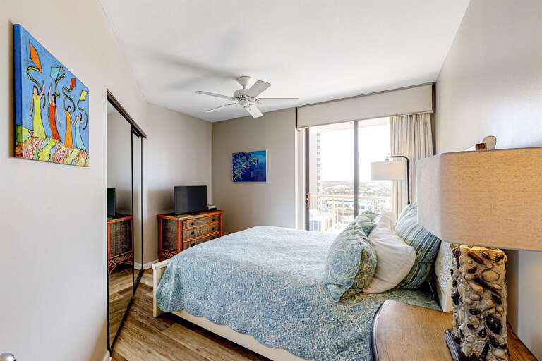 Sliding Glass Door access to the West portion of the balcony.