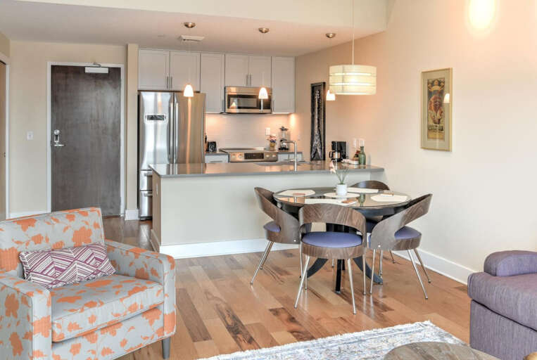 Kitchen and Dining open to Living Room Kitchen and Dining open to Living Room
