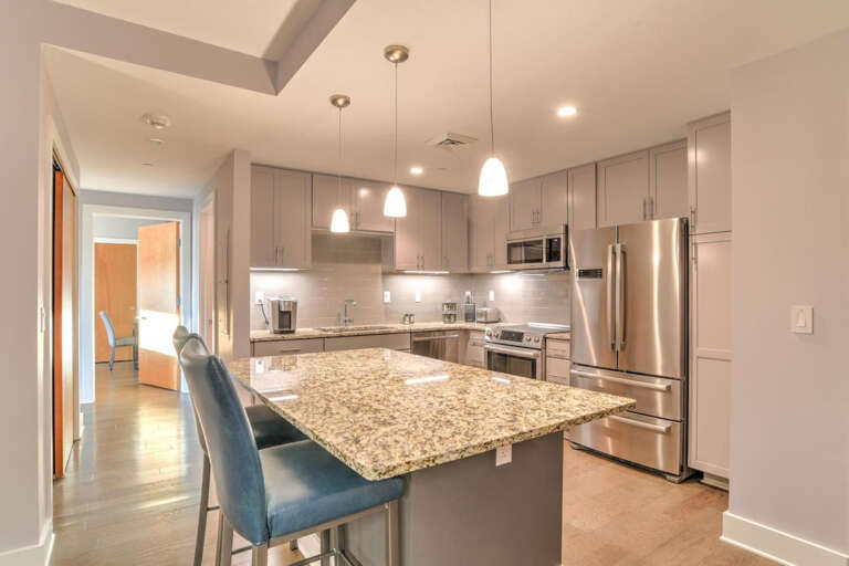 State of the art appliances and eat-in kitchen island State of the art appliances and eat-in kitchen island