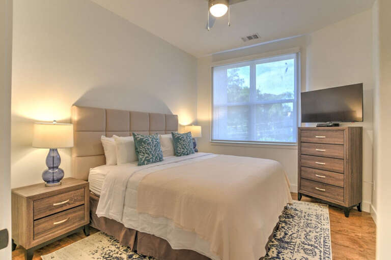 Bedroom with king bed