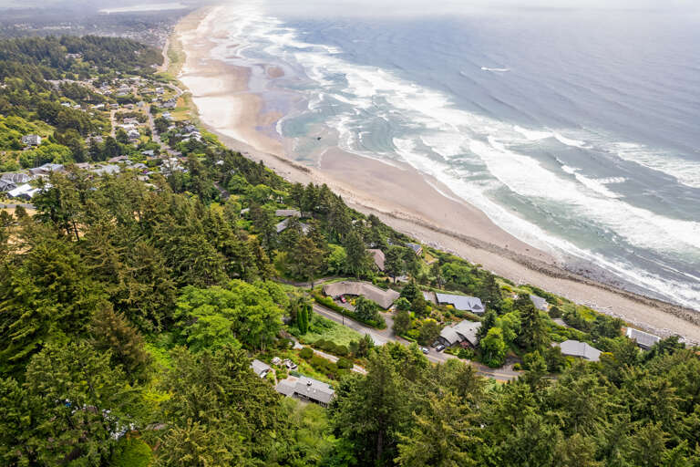 Arial View of the coastline
