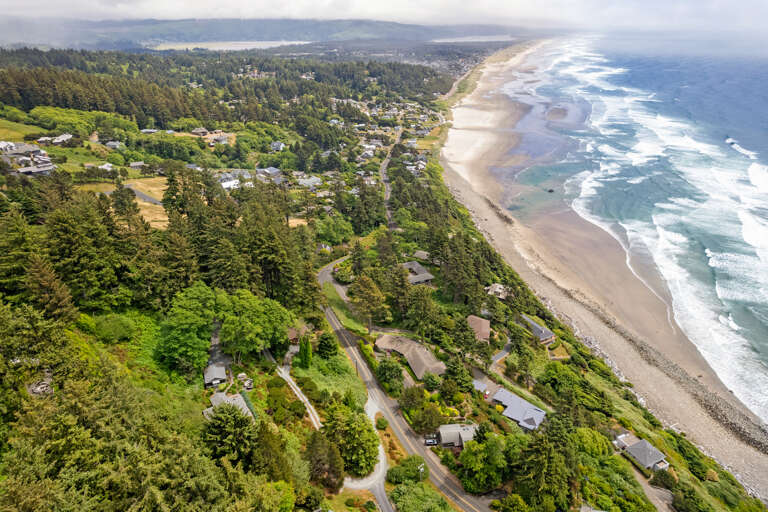 Arial View of the coastline