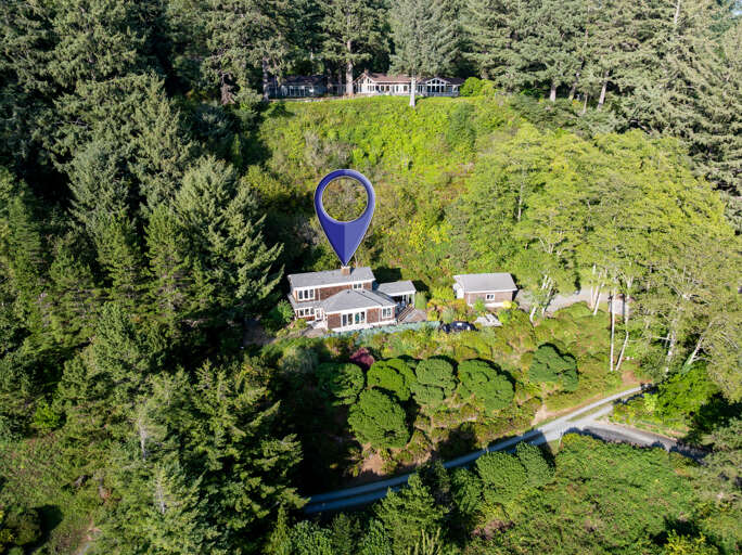 Aerial view of full property. 