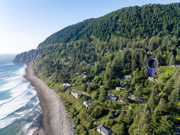 Hilltop location.
