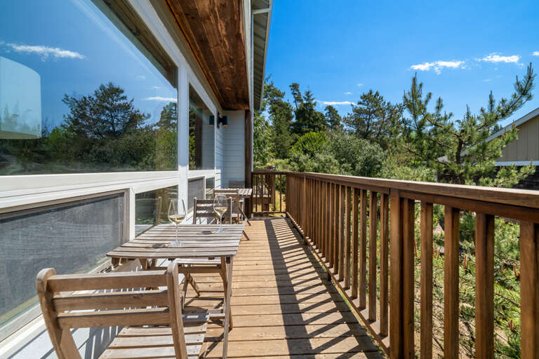 Upper deck area with outside seating.  Upper deck area with outside seating.