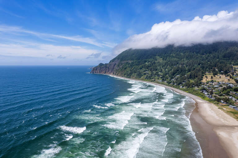 Aerial view of Manzanita Beach