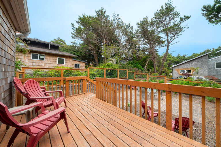 Back deck with lounge chairs