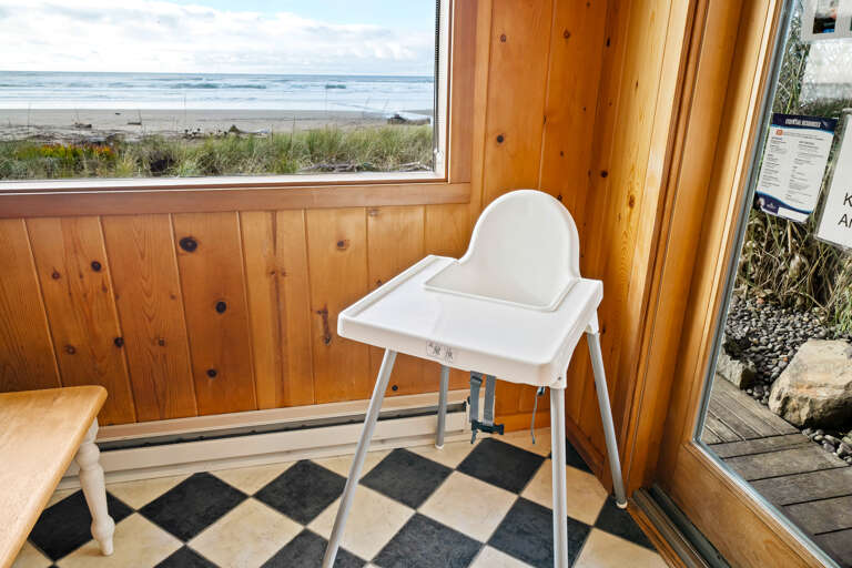 High chair available for guest use