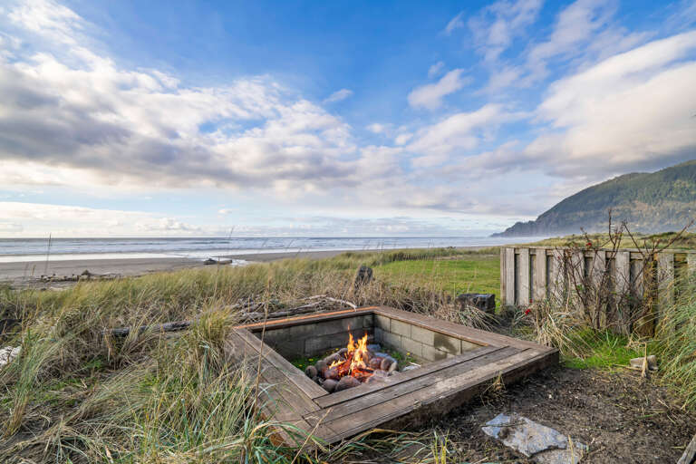 Outdoor in ground firepit that is perfect for making smores and memories