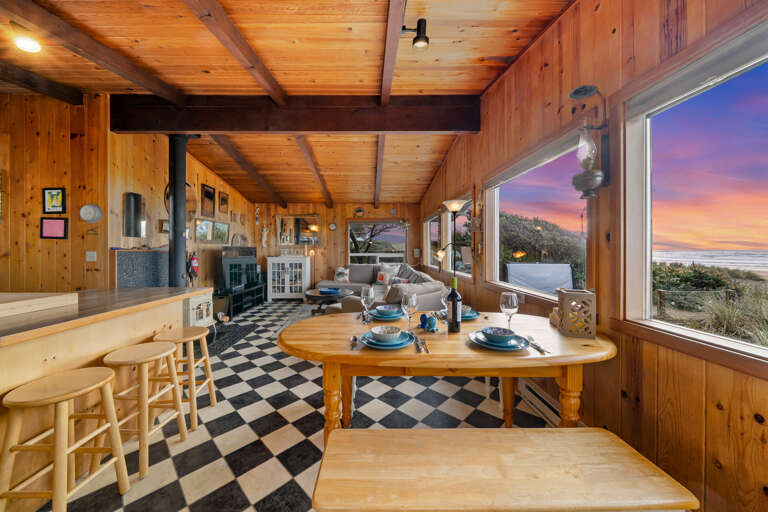 Enjoy sunsets from the comfort of the living area every night.